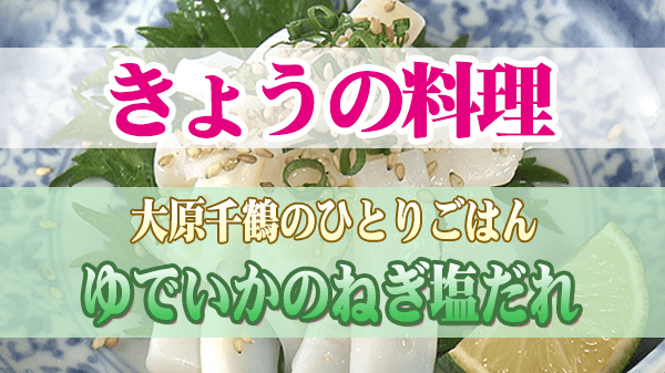 きょうの料理 大原千鶴のひとりごはん ゆでいかのねぎ塩だれ