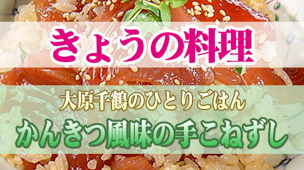 きょうの料理 大原千鶴のひとりごはん かんきつ風味の手こねずし