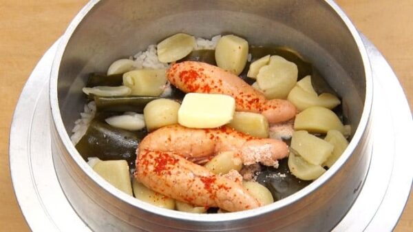 相葉マナブ 釜-1グランプリ 明太子にんにく釜飯