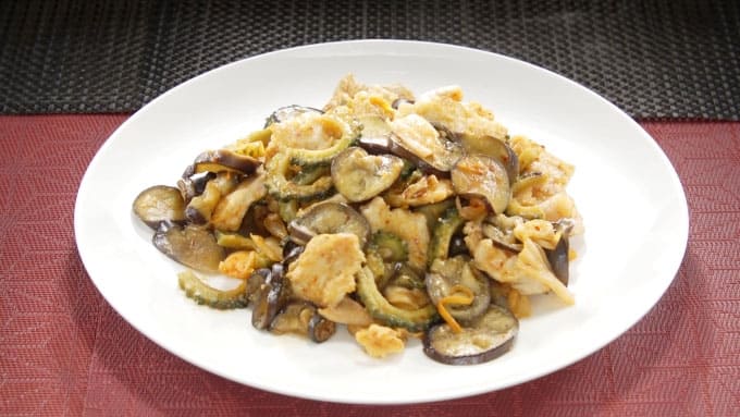 相葉マナブ ナス レシピ ナスと鶏むね肉の炒め物