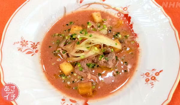 あさイチ レシピ さば缶とトマトの冷たいスープ