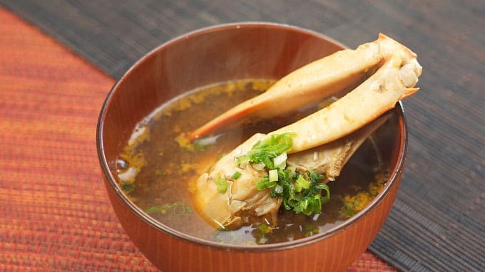 ワタリガニの味噌汁