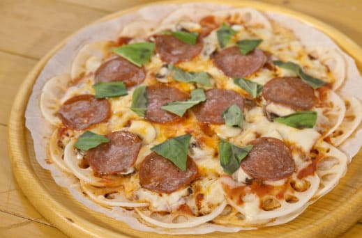 青空レストラン 茨城県 市川蓮根 レンコンピザ