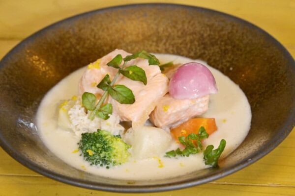 青空レストラン 福島県 メイプルサーモン 鮭 サーモンのクリームシチュー