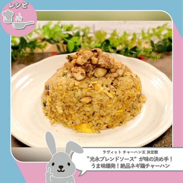 ラヴィット レシピ 作り方 チャーハン王決定戦 光永亮太 絶品ネギ鶏チャーハン 光永ブレンドソース