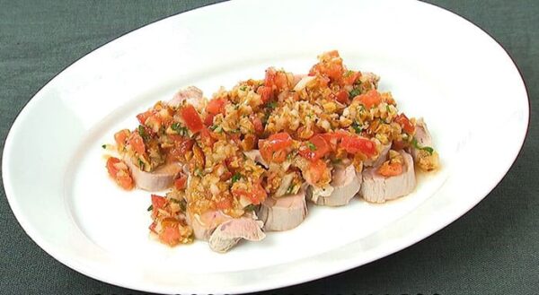 ぺこもぐキッチン 料理家 栗原心平 塚田僚一 ヘルシーグルメ 茹で豚のアーモンドソース