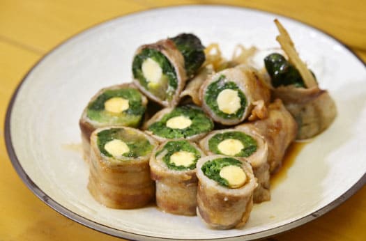 青空レストラン 福島県 レジェンドほうれん草 肉巻き