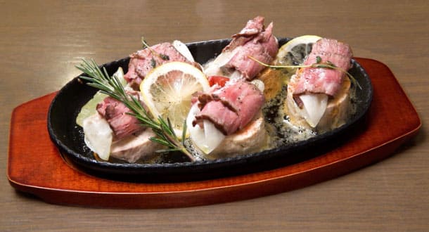 ZIP レシピ 旅するエプロン アツアツあん肝と牛ヒレのカルパッチョ