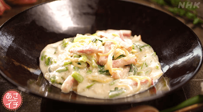 あさイチ 作り方 材料 KiraKiraキッチン レシピ 冬のあったか麺料理 かぶのポタージュパスタ