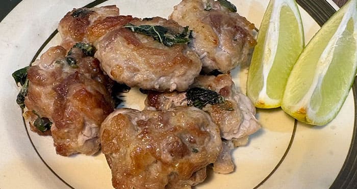 ZIP レシピ 豚こま肉 豚こま肉とバジルのボール揚げ