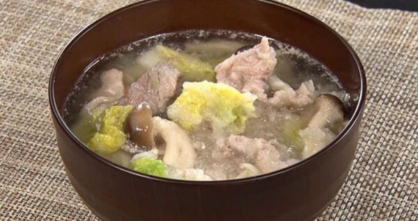 ZIP レシピ 豚こま肉 豚こまみぞれスープ