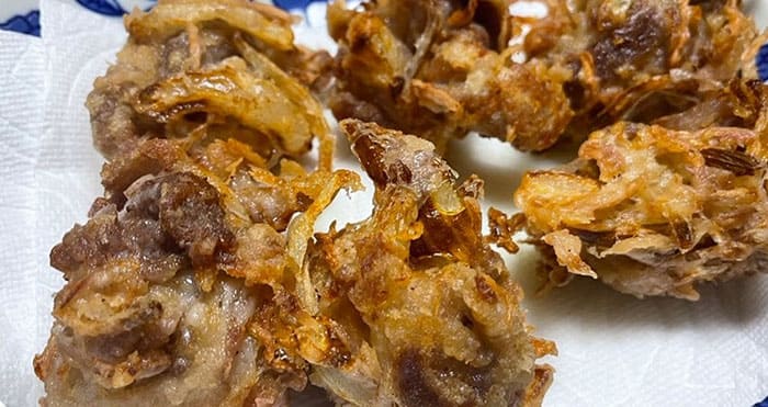 ZIP レシピ 豚こま肉 豚こまと紅しょうがのかき揚げ