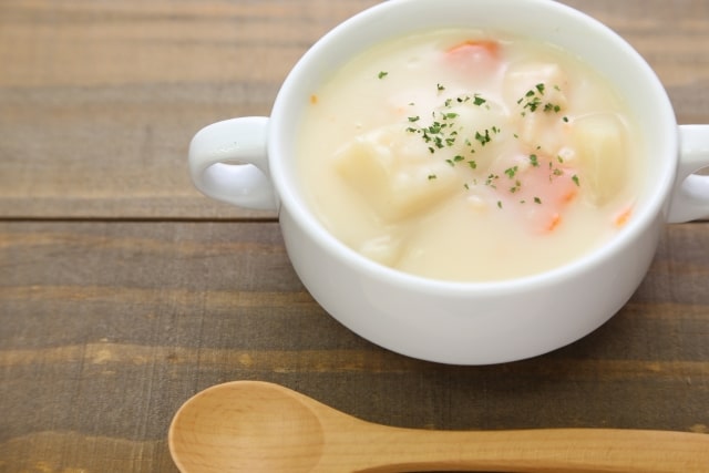 優香のサンデークッキング プチごちそう クラムチャウダー風クリームスープ