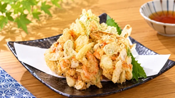 青空レストラン「葉しょうがと桜えびのかき揚げ」