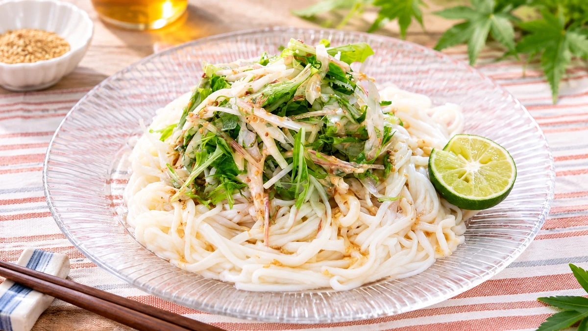 相葉マナブ「薬味たっぷり冷やしうどん」