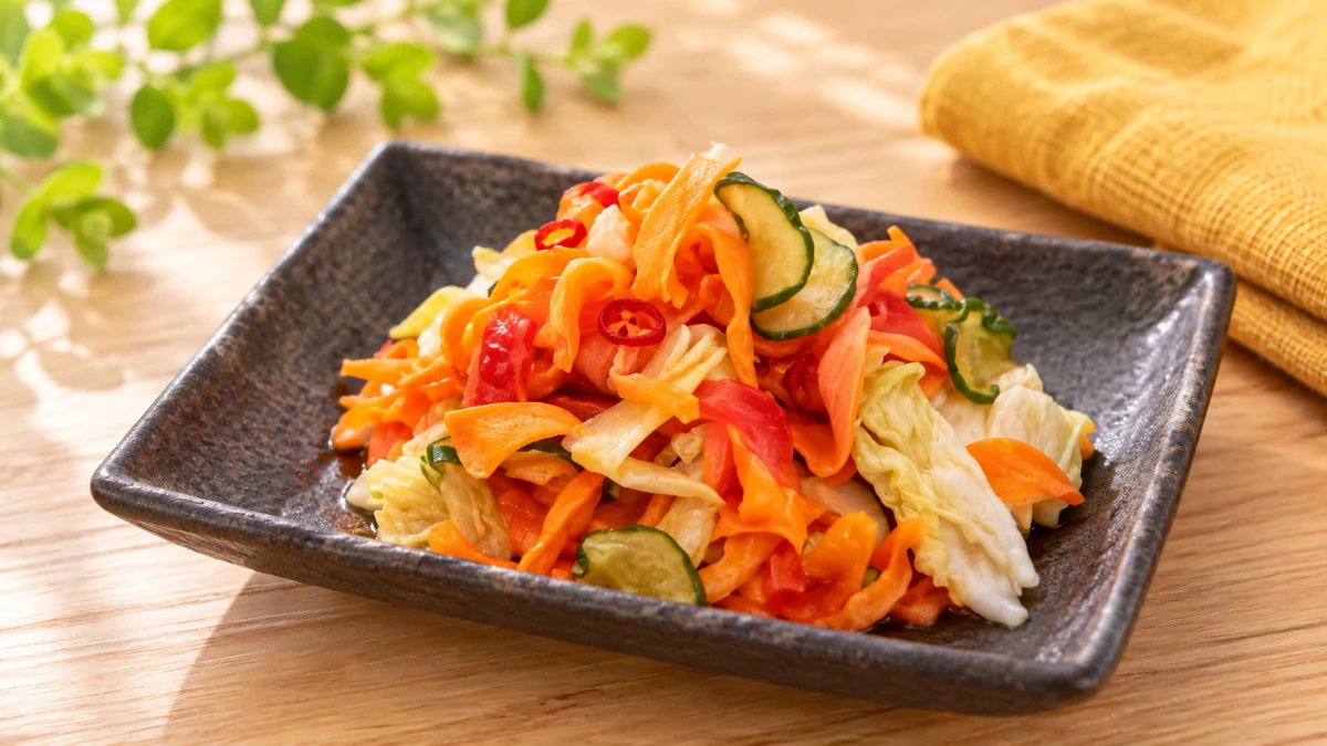平野レミの早わざレシピ「干し野菜の10分漬け」