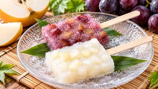相葉マナブ「秋のフルーツ祭り・梨&ぶどうの葛アイスバー」