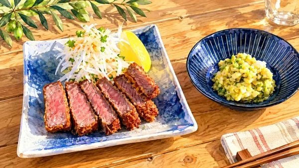 青空レストラン「仙台牛のカツオリーブタルタル」