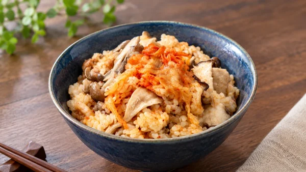 あさイチ「みんな!ゴハンだよ・キムチときのこの炊き込みごはん」