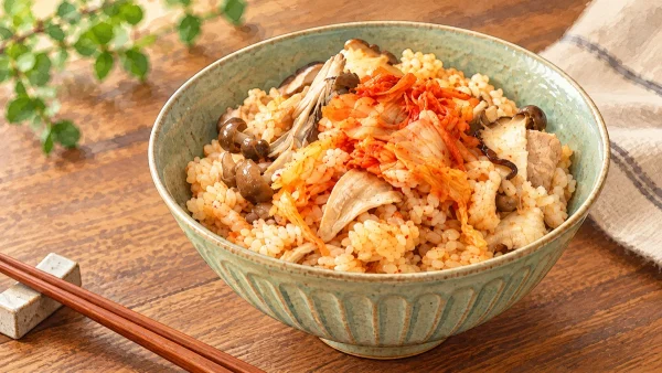 あさイチ「みんな!ゴハンだよ・キムチときのこの炊き込みごはん」