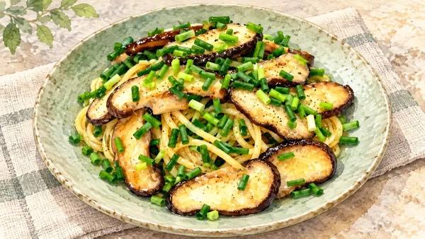 あさイチ「ねぎとしいたけのリッチなパスタ」みんな!ゴハンだよ