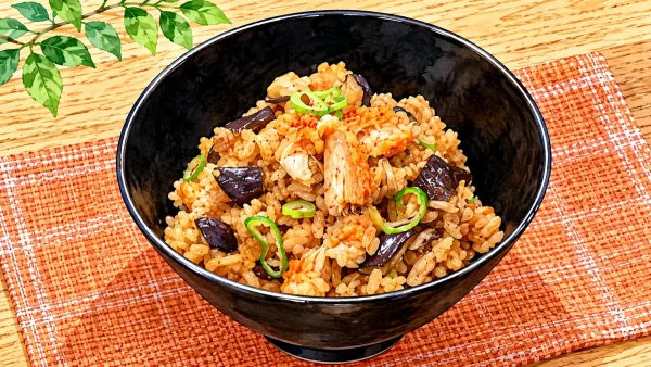 かまいたちの瞬間回答「秋グルメの裏ワザSP・ナスとスパイシーチキンの炊き込みご飯」