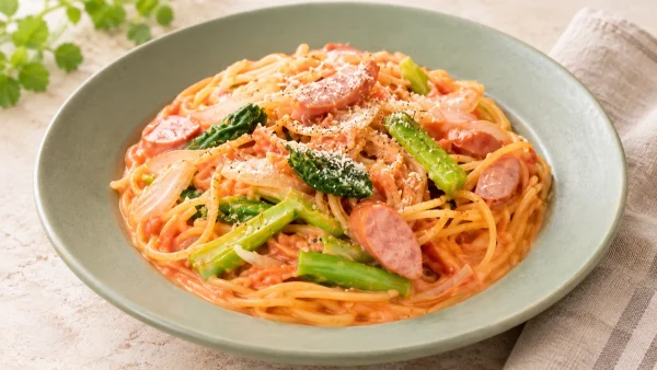 THE TIME,「トマトクリームパスタ」アイラップレシピ